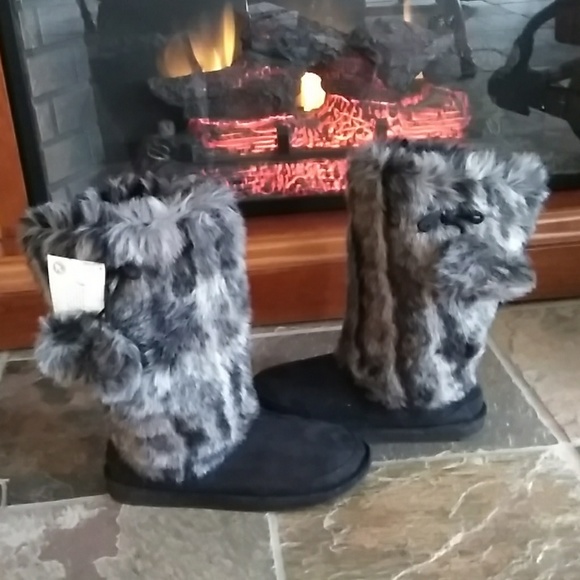 dr scholls fur boots